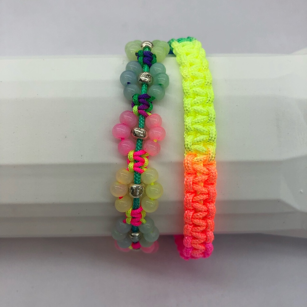 Bracelets macrame adjustable (set of two)